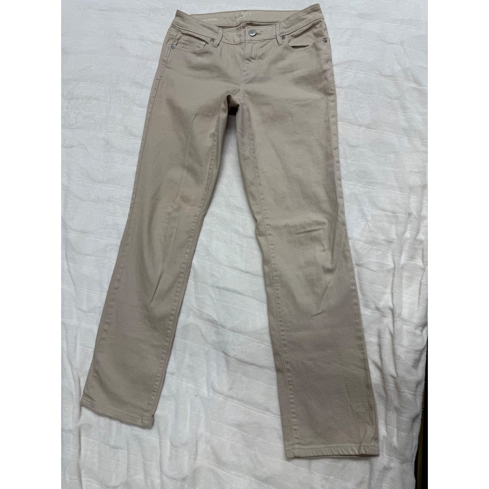 LOFT Women's Beige Straight Leg Jeans Size 27/4